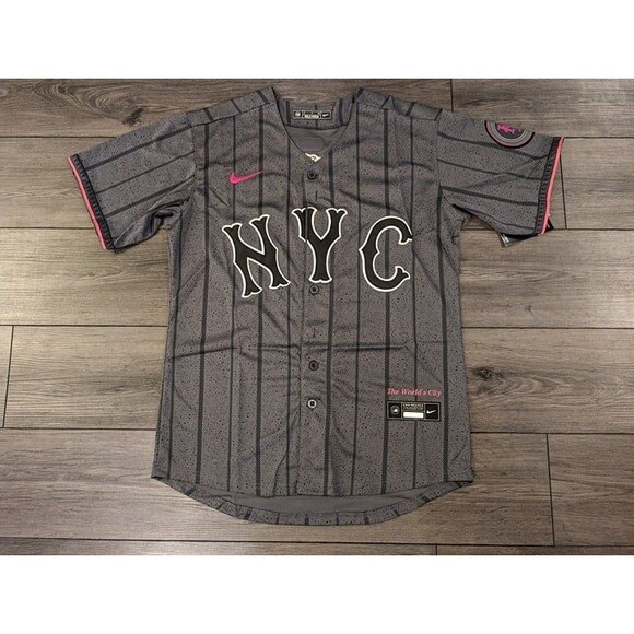 New York Mets #12 Francisco Lindor Graphite 2024 City Connect Jersey Small - Picture 1 of 2